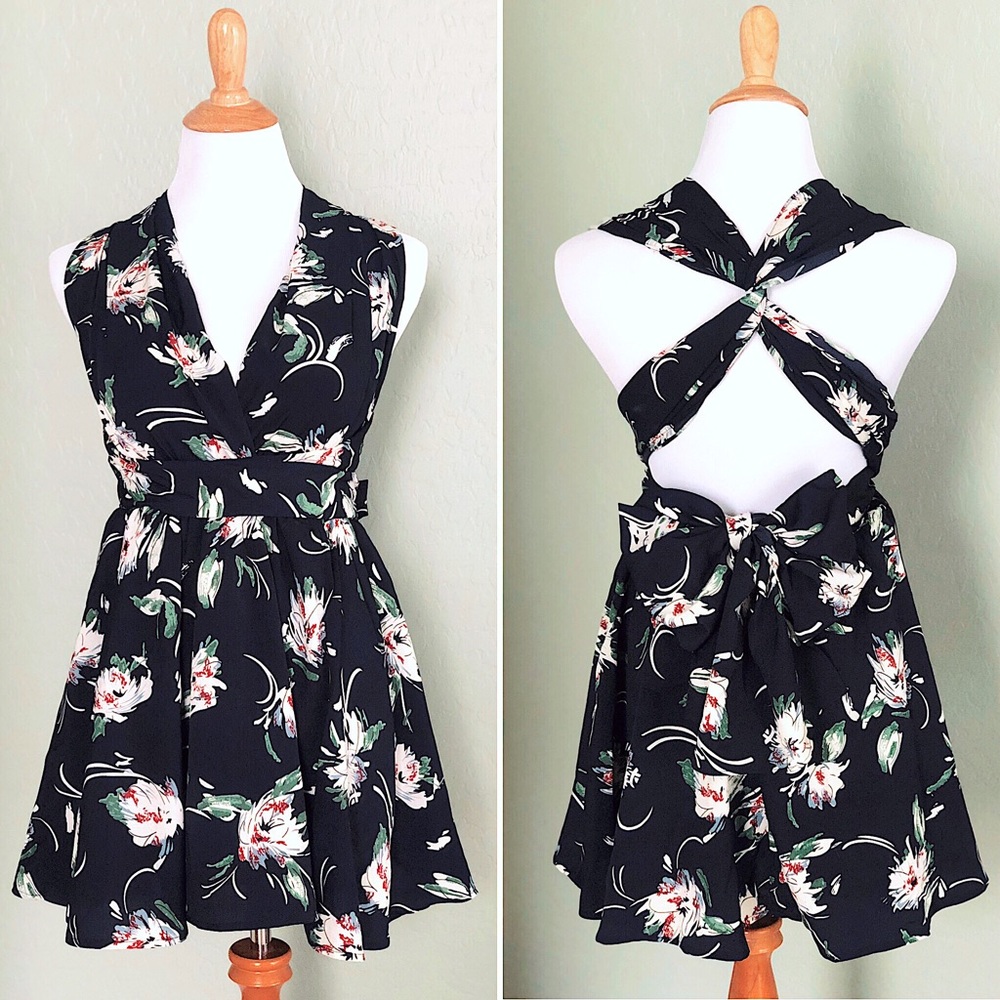 🍭Sweet Deal🍭[ Felicity ] Multi Tie Mini Dress - Picture 4 of 7